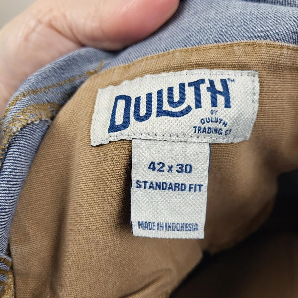 Duluth Trading Ballroom Double Flex Jeans Mens 42x30 Blue Standard Fit Stretch